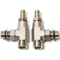 Dometic HF6002 Bleeder/Tee, Vertical, Hydraulic Steering System, Stainless Steel, Seastar Solutions, Marine Accessories, 3/8" Compression Fittings, Easy Installation, Precise Control, Reliable Performance
