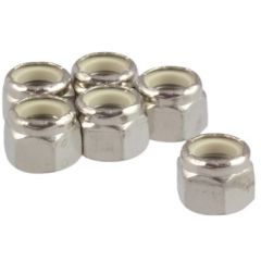 SeaStar HF6008 1/2" NF Nylon Brass Nuts, Seastar Solutions, NYLOK NP coating, high-quality construction, brass material, 6/sets