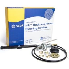 SeaStar Solutions No Feedback Rack and Pinion Steering Kit, Dual, high-performance boats, non-power-assisted outboards, V-6 engines, precise steering, responsive steering, Back Mount design, Teleflex/Seastar Solutions, 4 turns lock to lock, No Feedback st