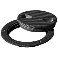 Tempress 43035 Screw Out Deck Plate, Black, Boat Deck Plate
