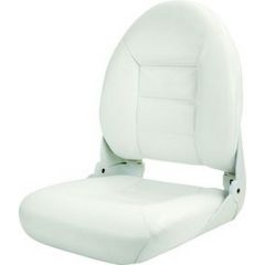Tempress Navistyle High Back Seat, White, ergonomic craftsmanship, lumbar support, freedom of movement, no-pinch hinge, durable construction, marine environments, elegant design, boating experience, relaxation, enjoyment