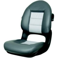 Tempress Fisherman's Armless Low-Back Helm Seat, Charcoal/Gray, NaviStyle® StylePanel®, marine environment, lumbar support, durability, comfort, boating enthusiasts, fishing, marine products, innovative features