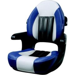 Tempress Probax Elite Helm Seat, Blue/Gray/Carbon, ergonomic boat seat, durable marine seat