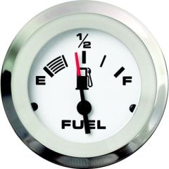 Lido Fuel Gauge, Fog Resistant, Accurate Fuel Monitoring, Weather Condition, SAE J-1810, Scratch-Resistant, Curved Glass Lens, Sierra Range, E-1/2-F Sender Code 90424P, Automotive Accessories, Clear Visibility, Accurate Readings
