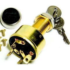 Sierra MP39070 Conventional Ignition Starter Switch, Brass Construction, 4 Position Functionality, 30 Amp Solenoid, Easy Installation, Stylish Design, Reliable Performance