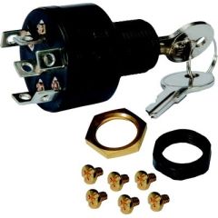 Sierra MP41000 Magneto, Polyester Switches, 3 Position Switch, 12V Ignition Switch, 15 Amp Starter Switch, 30 Amp Solenoid, Sierra Accessory, Screw Terminal Switch, High-quality Polyester Switch, Push to Choke Switch, Off - Ignition - Start Switch, Lock a