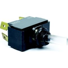 Polyester Toggles/S11-40060, non-corrosive plastic construction, toggle switch, illuminating function, brass blade terminals, silver contacts, 20 amps @ 12 VDC, Sierra brand, 4 blade type SPST configuration, electrical system