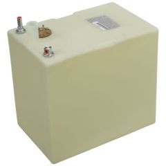 Tank-Fuel Below Deck 14 Gal, cross-linked polyethylene tank, ethanol, biodiesel, corrosion-pit resistant, Hose Tite technology, machined aluminum fittings, E10 requirements, gasoline, diesel, ABYC, NMMA, USCG regulations, CE certification, ample storage c