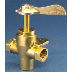 Brass Three-Way Valve, 1/4" FNPT, tank withdrawal system, Moeller, ABYC H-24, anti-siphon protection, fuel management, liquid management, RV, boat, motor integration, precision construction, durable design, seamless installation.