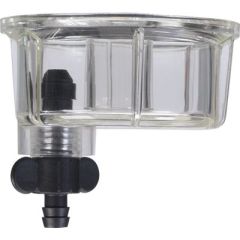Moeller 033336 Fuel, Water Separator, Clear Replacement Bowl, Hydro-Shield technology, UV protected drainage bowl, 3/8" NPT ports, 10-micron filtration, 2-cycle oil separation, Moeller craftsmanship, fuel system upgrade.