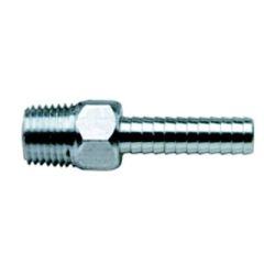 1/4" NPT X 3/8" Alum Hose Ba, Connector Type Hose Barb - Male Hose 3/8"