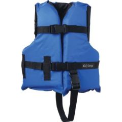 Child General Purpose Vest, Blue, U.S. Coast Guard Approved, Lightweight Flotation Foam, Adjustable Belt, Chest Strap, Leg Strap, Full Throttle Brand, Water Safety, Buoyancy, Comfortable Fit