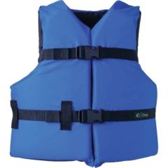 Youth General Purpose Vest, Blue, life-saving vest, U.S. Coast Guard, adjustable belts, flotation foam, Full Throttle, Type III Life Jacket, durable, vibrant blue, water escapades.