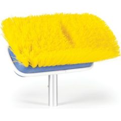 Camco 7" Multi-Purpose Handle Brush Head Attachments, Medium, yellow color, rubber perimeter bumper, durable, efficient cleaning