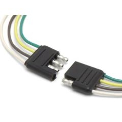 Cole Hersee 11134BP Universal Trailer Connector, 4-Pole, weatherproof connectors, polarized feature, molded bodies, color-coded 16AWG wire, conductors, contact pins, bullet type terminals, Cole Hersee, 6 inches, electrical system, towing experience