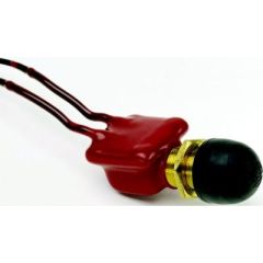 Coated Push Button Switch, 12 SWITCHMOM Leads, Electrical Switch, DIY, Professional Electrician, S.P.S.T Configuration, Moisture Repellent, Rubber Button Cover, 18 Gauge Wire Leads, Cole Hersee, Quality, Reliability.