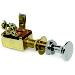 Cole Hersee M630BX, On-On Push Pull Switch, electrical components, brass housing, reliable performance, durable construction, easy installation, wide compatibility, 10A @ 12VDC, 6-36VDC, bulk packaging, Cole Hersee brand