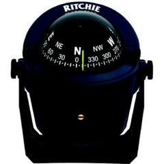 Explorer Bracket Mount Compass, Black, Ritchie Navigation, marine navigation