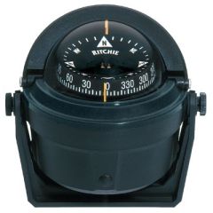 Voyager Compass-Bracket Mount, Combi Dial, Black, navigation tool, repairability, 3" CombiDamp dial, performance, accuracy, DirectiveForce magnets, NiteVu night illumination, compensators, durability, reliability, sapphire jewel, sun shield, 5-year warran