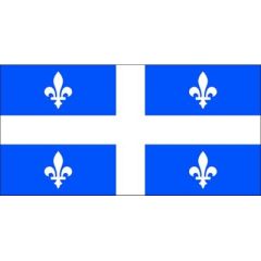 Flying Colours Nylon Quebec Flag, 12" x 24", Canadian flag, Quebec design