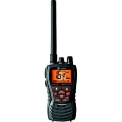 CobraMarine 6 Watt Floating Handheld VHF Radio, Black, marine adventures