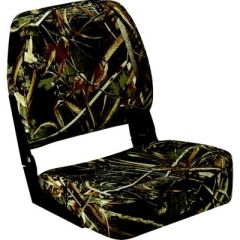 Wise 3312733 Promotional Marine Grade Vinyl Boat Seat, Real Tree Max 5 Camo, outdoor enthusiast, injection molded high-impact plastic frames, compression foam padding, heavy duty 28 oz. marine grade vinyl, 5 year warranty, 3 year warranty, H: 18" W: 16" D