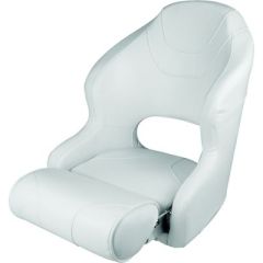 Wise Baja Series Bucket Seat, Brite White, marine grade vinyl, compression foam padding, UV resistant, mounting plate, flip-up bolster, Wise Seating, boat seat, boating comfort