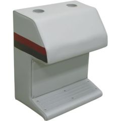Wise 8WD1151012 Deluxe Pontoon Furniture, Captain Stand, Light Gray, Red