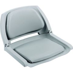 Wise 8WD139LS717 Deluxe Molded Plastic Fold-Down Seat, Gray/Gray, Comfortable Boating Seat