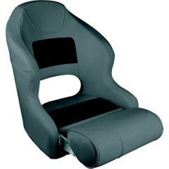 Wise 8WD33151012 Deluxe Pontoon Furniture, Bucket Seat, Pontoon Boat, Flip Up Bolster, Marine-Grade Vinyl, UV Treated, Mildew Resistant, High Impact Plastic Frame, 6-Year Warranty, 3-Year Warranty, Grey/Red/Charcoal, Comfort, Style