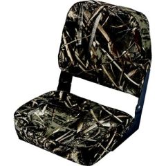 Wise 8WD618PLS733 Camouflage Fold-Down Seat, Real Tree Max 5, outdoor seating, camouflage pattern, durable materials, comfortable cushion, aluminum hinges, portable design, hunting seat, fishing chair