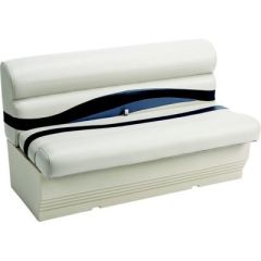 Wise BM1145986 Premier Pontoon 50" Bench Seat, Platinum/Midnight/Cobalt, Comfortable Seating, Durable Design