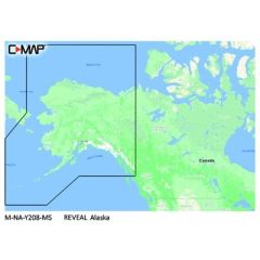 C-Map MNAY208MS Reveal Chart, Alaska, Shaded Relief, Vector Charts, Raster Charts, Aerial Photography, Genesis Layer, Subscription-Free, Lowrance Compatibility