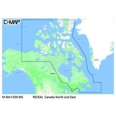 C-Map MNAY209MS Reveal Chart, Canada North & East, Shaded Relief, Full-Featured Vector Charts, Detailed Marina Port Plans, Hi-Res Bathymetry, Aerial Photography, Integrated Genesis Layer, Satellite Overlay, Custom Depth Shading, Subscription-Free Easy Rou