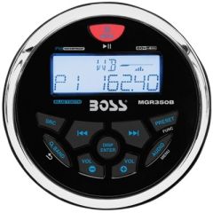 In-Dash Mech-Less USB, Marine Gauge Style Receiver, Bluetooth Player