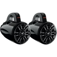 Boss 4" Weatherproof Waketower Speaker System, Black, pr., audio enthusiast, powerful performance, durable construction, crystal-clear sound, impressive volume levels, weatherproof design, outdoor use, polypropylene woofer cone, rubber surround, deep bass