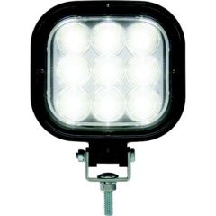 Opti-Brite™ LED Work Floodlight, powerful 9-LED design, lightweight and compact, durable polycarbonate lens, stainless steel mounting hardware, IPX9K rating, 9 diodes, 24-Dec voltage, superior performance, portability, productivity.