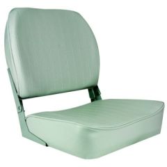 Springfield 1040623 Economy Folding Seat, Gray, boating needs, plush padding, durable upholstery, rigid plastic injection molded frame, retention strap, snap, Springfield Marine, sleek gray color, compact design, easy storage, installation, enhance comfor