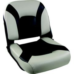 Springfield 10610771 Skipper Low Back Fold Down Seat, Charcoal, Gray, boating adventures, ultimate seating solution, sleek design, exceptional features, structural support, durability, longevity, marine conditions, weather-resistant, marine grade vinyl, w