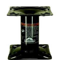 Springfield Economy Fixed Height Pedestal, E-Coat Finish, durable design, sturdy steel construction, optimal comfort, E-Coat finish, rust and corrosion protection, safety standards, ABYC Code B, black color, sophistication, boating experience, must-have a