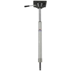 Springfield KingPin Power-Rise Stand-Up Pedestal, Satin Finish, Height Adjustment, 360° Rotation, Anodized Finish, Easy Installation, Corrosion Resistance, ABYC Code B Compliant, Threaded Mount Type, Panoramic Views, Boat Models Compatibility.
