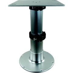 Springfield 1660231 3-Stage Clear Anodized Pedestal Set, Boat Table Mount, RV Table Base, Air-Powered Height Adjustment, Marine Grade, Corrosion Resistant, 14 inch, 20 inch, 28 inch