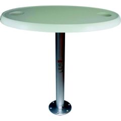 Dock Edge 1690206 Stowable Table Package, Oval Tabletop, Outdoor Table, Marine Accessories