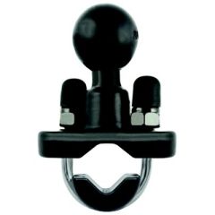Ram Mounts, Rail Base, 1" Ball, GPS units, smartphones, action cameras, stainless steel, U bolt, secure mounting, versatile base, black finish, sleek design