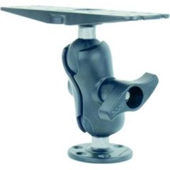 2-1/4" Ball Mount, 3" x 11" Base Short Arm, RAM Mounts, Mounting Solution, Electronic Devices, Marine GPS, CB Radio, Ham Radio, Gimbal Bracket, Sturdy Construction, Secure Mounting, Compact Design, Quality Performance.