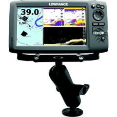 RAM RAMD115 Universal D Size Ball Mount, fishfinders, chartplotters, mount, electronic devices, fishing enthusiast, boating enthusiast, sturdy base, stable platform, marine electronic plate, durable construction, high-quality materials, fishing adventures