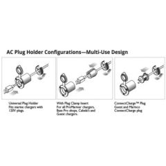 Pro Mariner 51300 AC Plug Holder, Black, Universal Compatibility