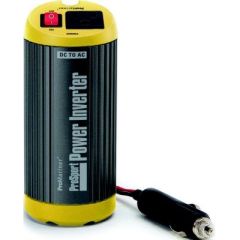ProMariner ProSport Cup Holder Power Inverter, 12V to 110VAC, extruded aluminum case, high surge capacity, power/status LED indicators, output short protection, input polarity protection, low battery shutdown, over-temperature protection, overload protect