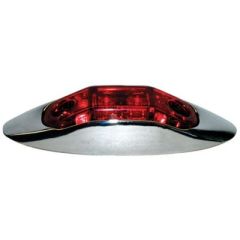 Anderson LED Clearance/Side Marker Light Kit, Chrome Bezel, red LED lights, vehicle lighting, visibility, safety, durable, reliable, automotive lighting, compact size, vibrant appearance