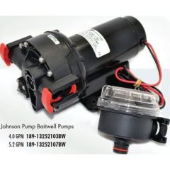 Aqua Jet Baitwell Pump, 4.0 GPM, 5-chamber diaphragm pump, Johnson Pump/Mayfair, self-priming, integrated pressure switch, inlet strainer, versatile port types, 3-year warranty, fishing, baitwell system, upgrade, performance, durability.